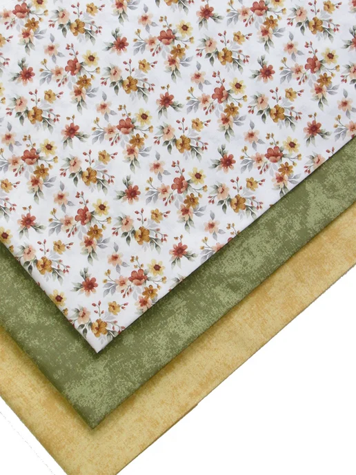 Kattrina Cotton Набор ткани для пэчворка 50×50 поплин 100% хлопок, 4 отреза, 50x50, фото 4