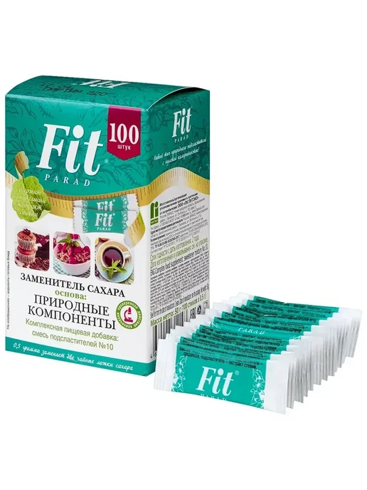 Fitparad Столовый подсластитель, смесь №10, 100 саше, 100 шт, фото 6