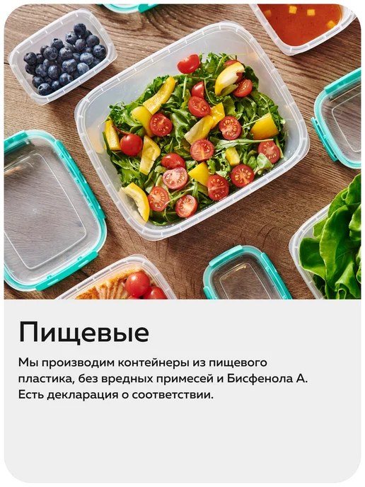 Альт-Пласт Набор ланч-боксов №1 (0,38л 0,8л 1,5л 2,5л 3,9л), 0,38 л, 0,8 л, фото 3