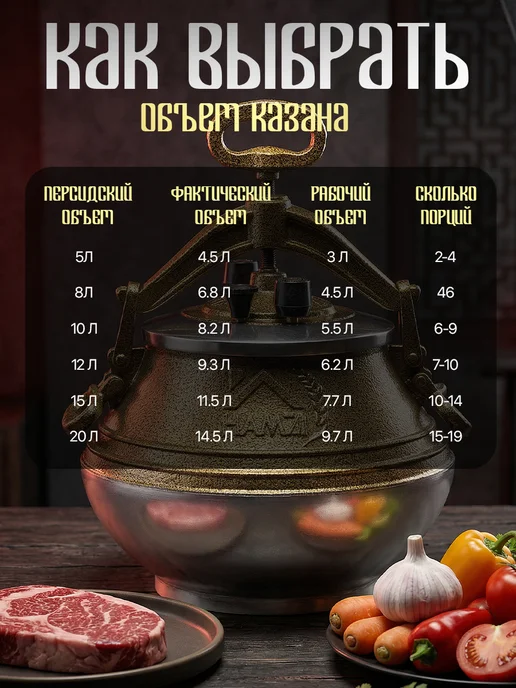 HAMZI Казан афганский скороварка 15 литров, желтый, фото 4