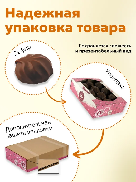 КФ Кронштадтская Зефир глазированный со вкусом крем-брюле 500 гр, 500 г, фото 3