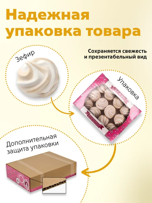 КФ Кронштадтская Зефир Зефиркино счастье с кофейно-сливочным вкусом 500 гр, 500 г, фото 3