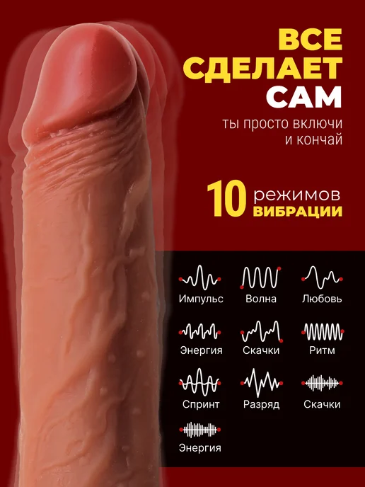 Elimur Вибратор реалистичный, дилдо с подогревом и пультом, бежевый, фото 6