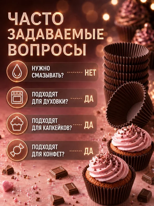 IG Pack Одноразовая бумажная форма для выпечки кексов 50х30мм,200 шт, 100 шт, фото 8