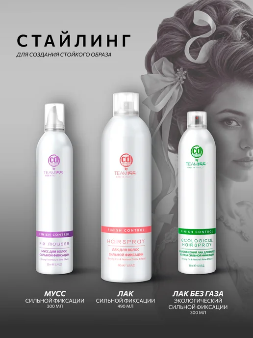 CONSTANT DELIGHT Лак для волос TEAM155 сильной фиксации finish control 490 мл, 490 мл, фото 8