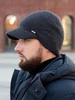 Шапка вязаная с козырьком зимняя на флисовом подкладе Starkoff 297921304 купить за 1 809 ₽ в интернет‑магазине Wildberries