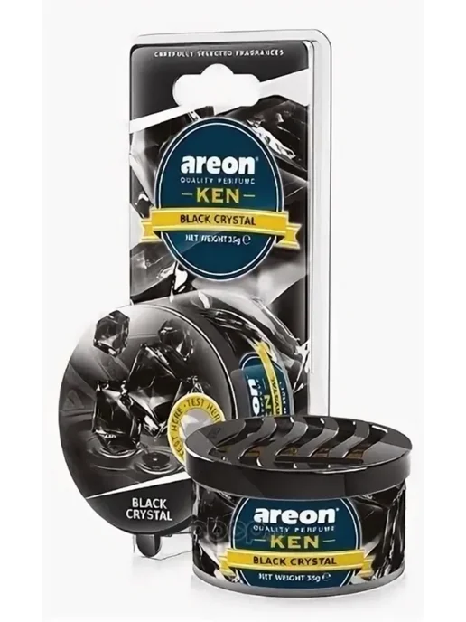 areon Автомобильный ароматизатор KEN Black Crystal черный кристалл, черный