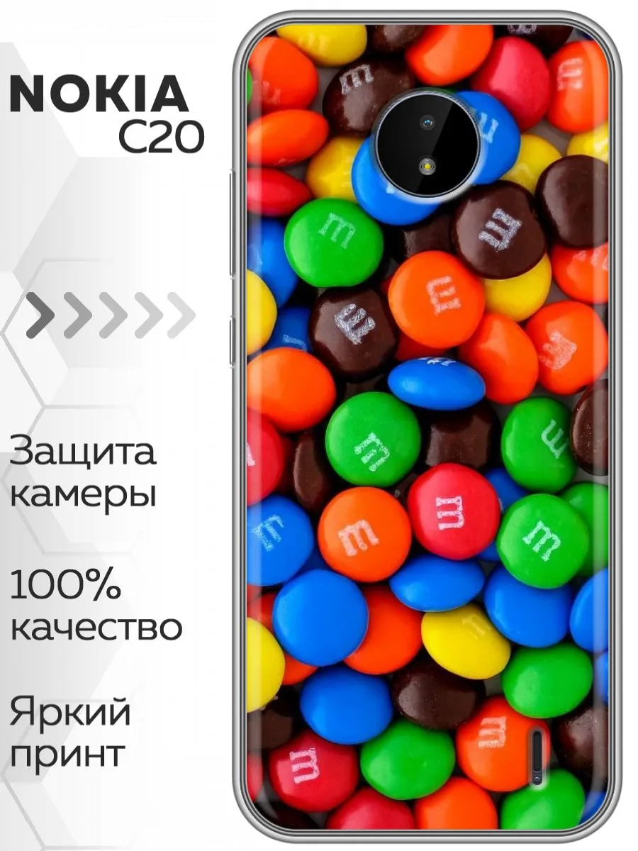 Чехол на Nokia C20 Конфеты яркие