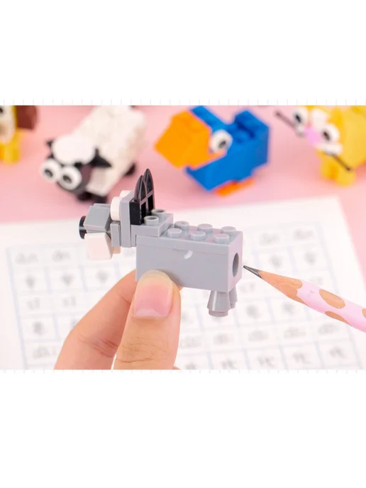 Surik Toys Милая точилка для карандашей лего, серый, фото 4
