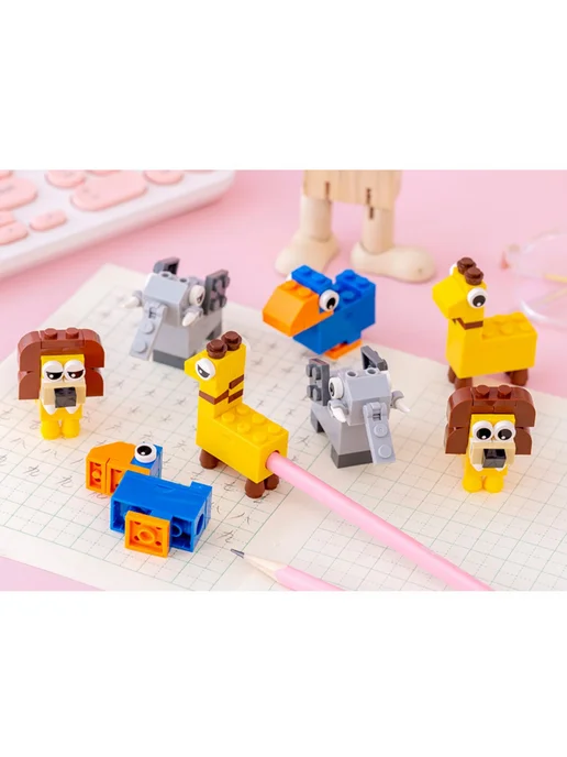 Surik Toys Милая точилка для карандашей лего, коричневый, фото 5