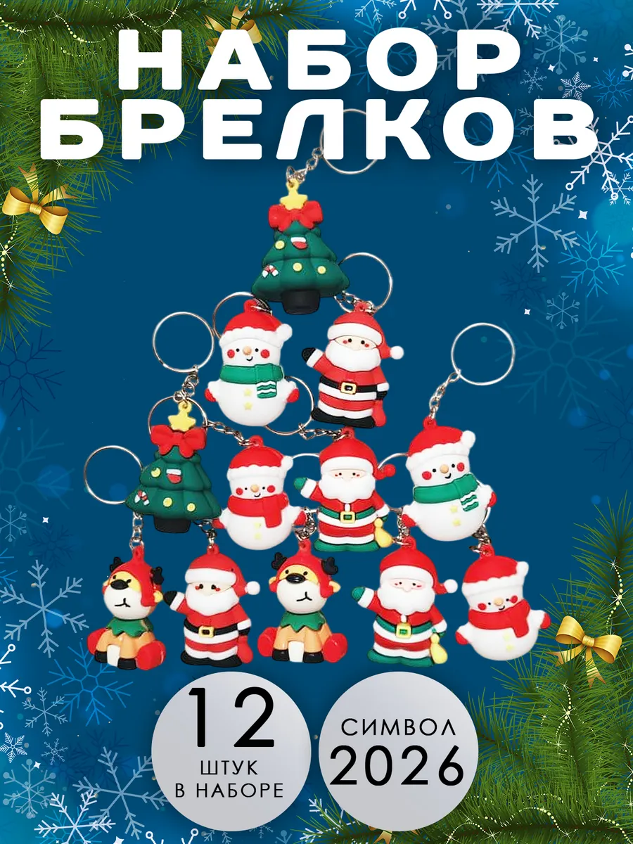Набор новогодних брелоков 2026 года