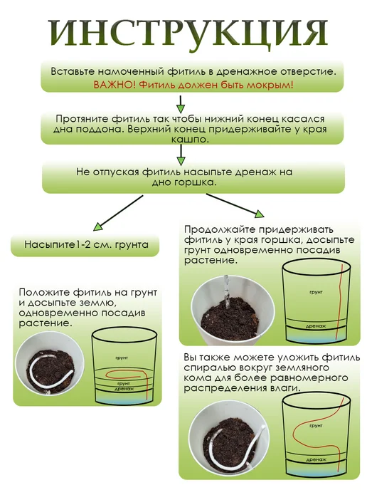 Комфорт+ Кашпо для комнатных цветов с фитильным автополивом, вариант, фото 5