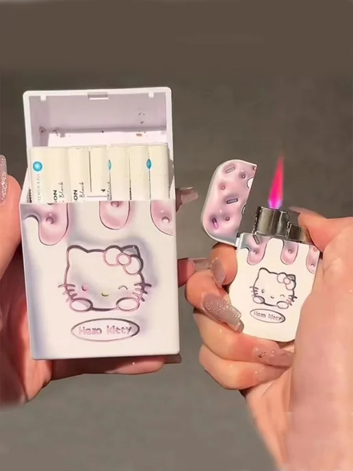 Я.Пончик Портсигар с зажигалкой hello kitty аниме, розовый, фото 2