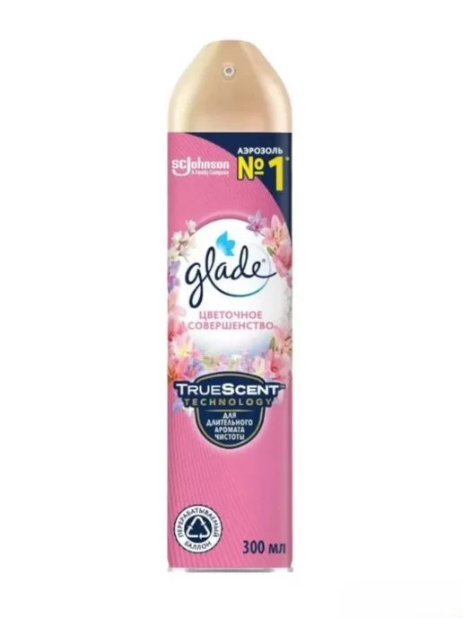 Glade Освежитель воздуха Цветочные совершенство 300мл 2шт, 300 мл, 2 шт, фото 2