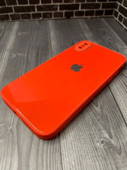 Every day Чехол на iPhone X XS 10 для Айфон стеклянный, красный, фото 2