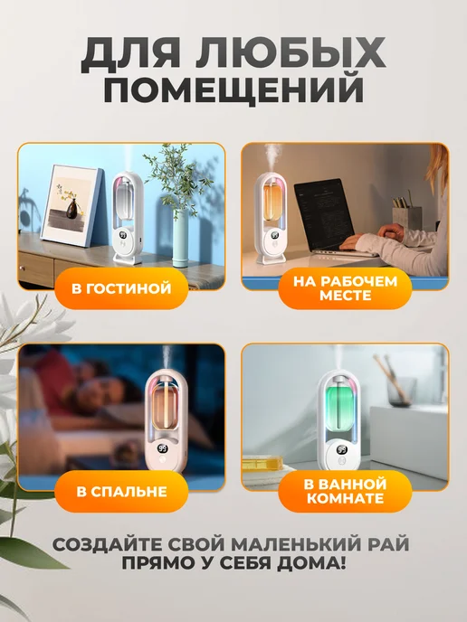 CAI Освежитель воздуха автоматический для дома парфюмированный, белый, фото 4