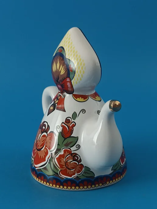 Ceramic Fauna Фарфоровый колокольчик-чайник «Семейное счастье», белый, фото 6