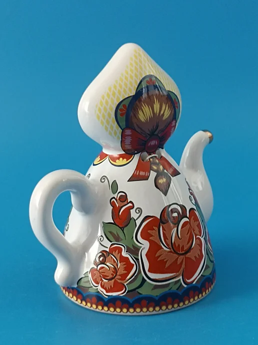 Ceramic Fauna Фарфоровый колокольчик-чайник «Семейное счастье», белый, фото 7
