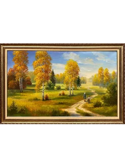 Картина маслом "За грибами" 60х100см Prostokartina 299148972 купить за 50 050 ₽ в интернет‑магазине Wildberries