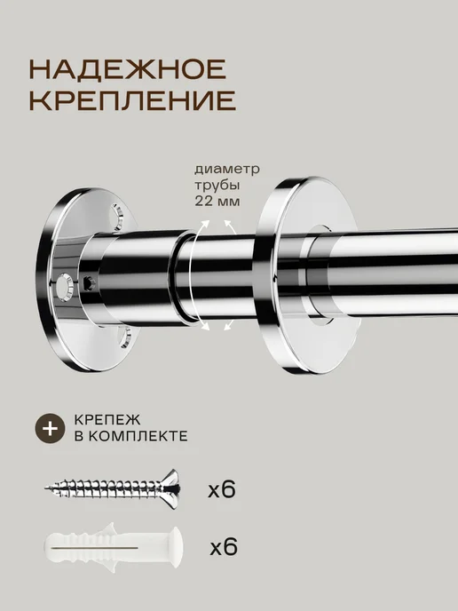 L'Exquise Угловой карниз для ванной и душа телескопический, серый, фото 2