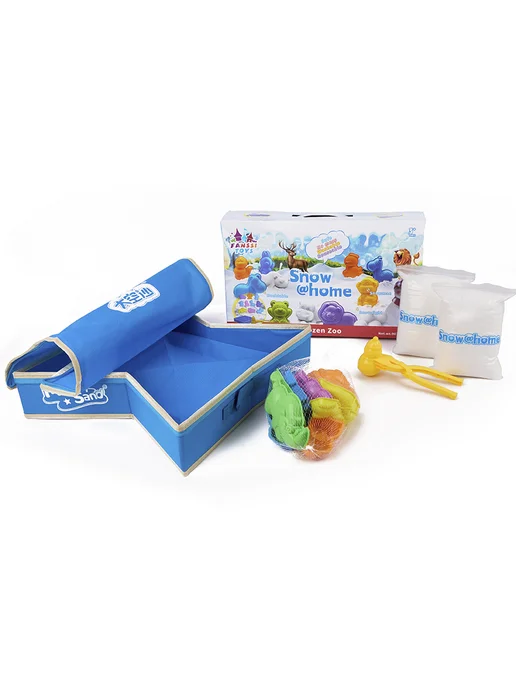 BabyTEC Кинетический снег песок с формочками "Зимний зоопарк» 1 кг, 1 кг, фото 2