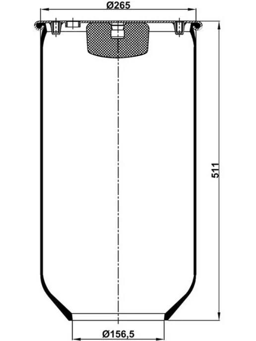 TOPCOVER Пневмоамортизатор, для Скания 3 G Series 1987-1996, P Series, 3 г, фото 2