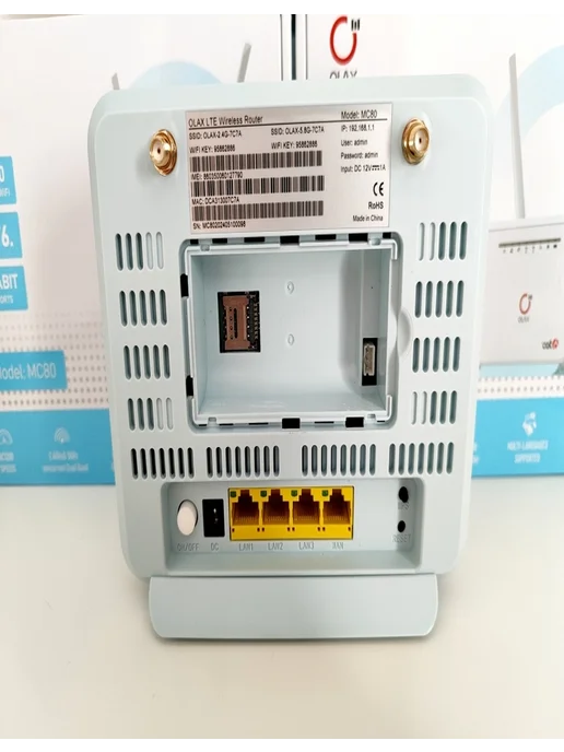 OLAX Прошитый 300мбит с WIFI роутер с агрегацией MC80 Cat.6, белый, фото 7