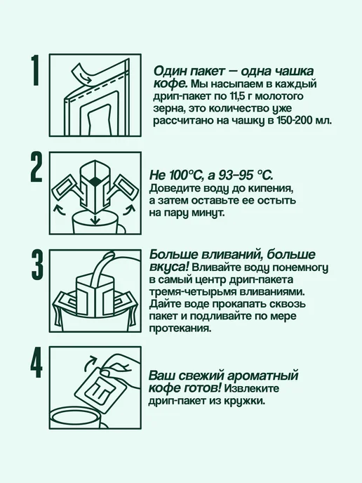 Papa Roast Дрип кофе молотый Бразилия Суль де Минас 10 шт, 5 шт, фото 7