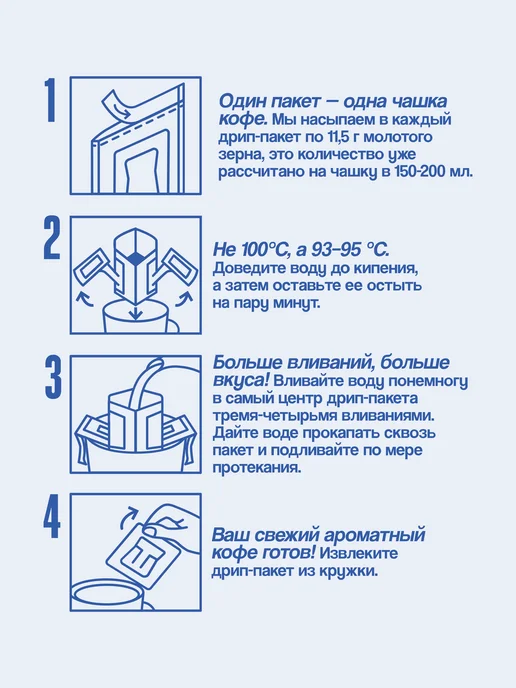Papa Roast Дрип кофе молотый Бразилия Моджиана 10 шт, 10 шт, фото 7