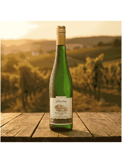 Schmitt Sohne Вино Riesling белое полусухое 0,75 л, 750 мл, фото 2