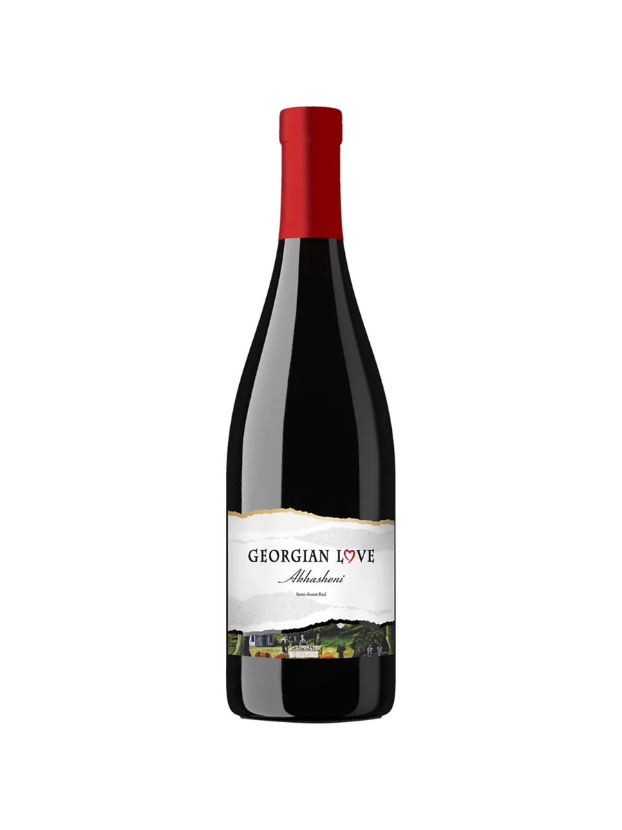 Вино Georgian Love Ахашени красное полусладкое 0,75 л
