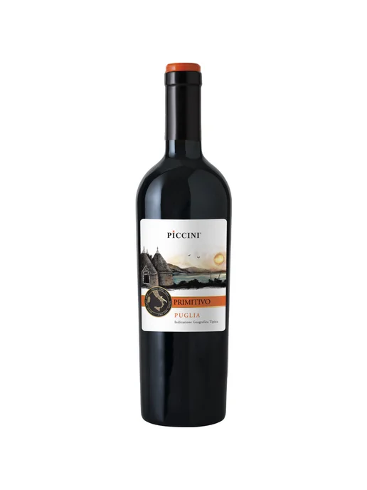 Piccini Вино Primitivo Puglia красное полусухое 0,75 л, 750 мл
