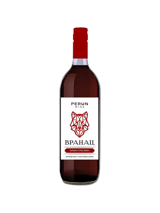 Вино Perun Vranac красное сухое 1 л, 1 л