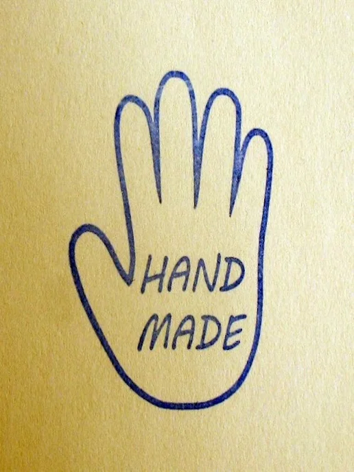 ПластикМолд Штамп для мыла Hand made ладошка, белый