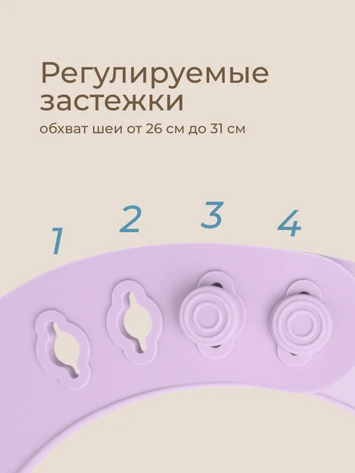 ROXY-KIDS Слюнявчик для кормления нагрудник детский для прикорма желты…, фиолетовый, фото 4