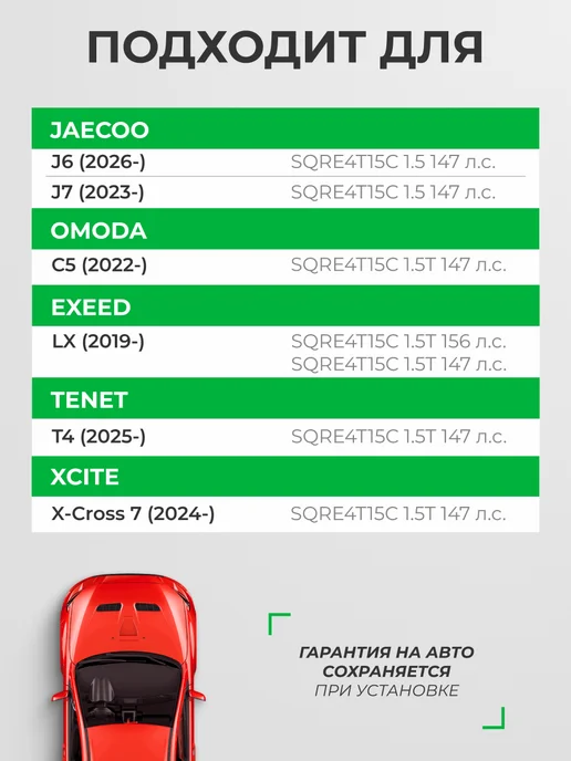 RAF FILTER Набор фильтров Chery Tiggo 7 Pro Omoda C5, Tenet T4, вариант, фото 3
