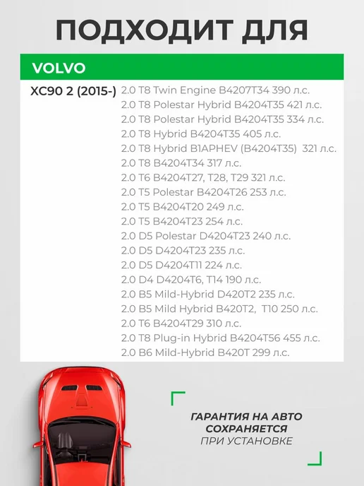 RAF FILTER Комплект фильтров Volvo XC60 2 (2017-), XC90 2 (2015-), вариант, фото 3