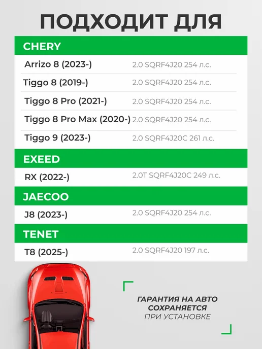 RAF FILTER Комплект фильтров Chery Arrizo 8 Tiggo 8 Exeed RX Jaecoo J8, вариант, фото 3