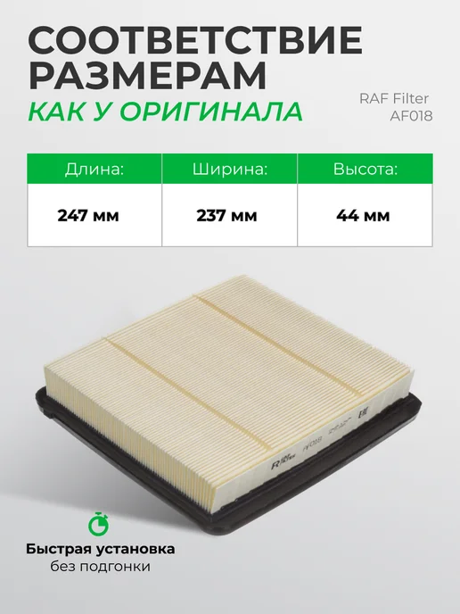 RAF FILTER Комплект фильтров Geely Icon, Coolray, Belgee X50, вариант, фото 5