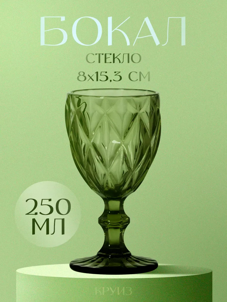 Бокалы для вина 250 мл, 8×15,3 см