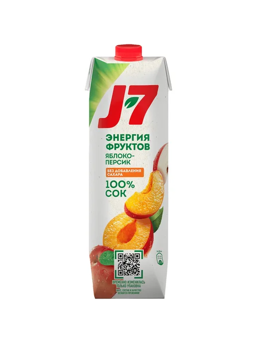 J7 Сок Персик-Яблоко 0,97 л, 0,97 л