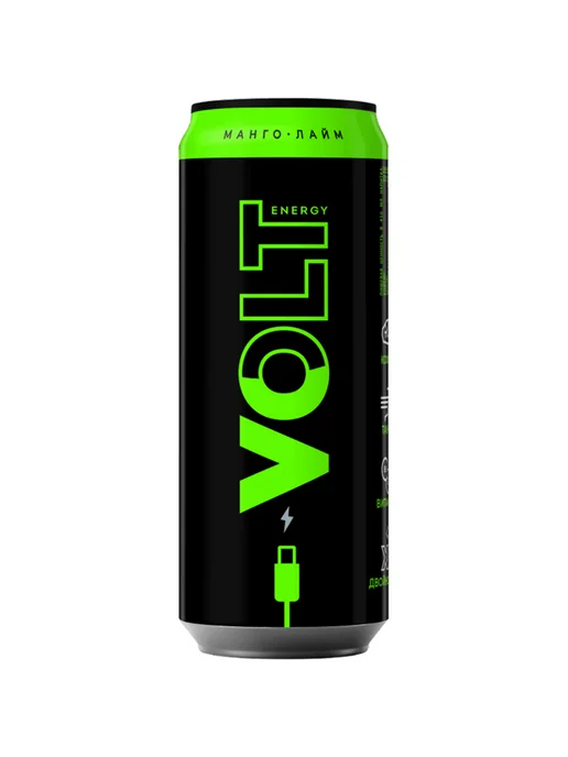 Энергетический напиток Volt Energy Манго-Лайм 0,45 л ж б, 0,45 л