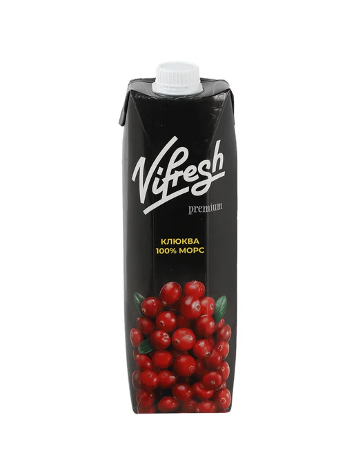 Морс Vifresh 100% клюквенный 1 л, 1 л