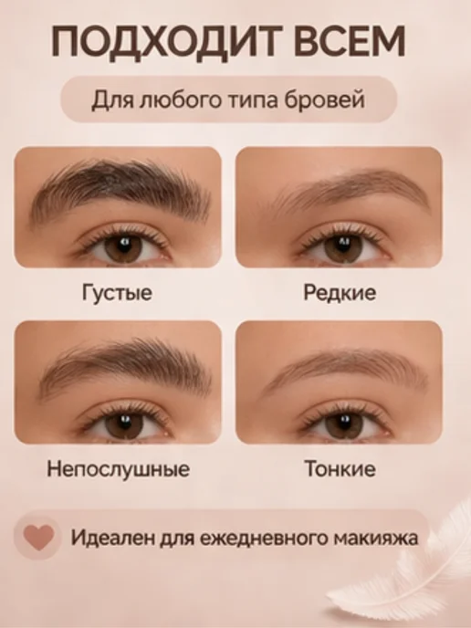Beauty Creations Гель для бровей фиксирующий стойкий прозрачный, прозрачный, фото 5