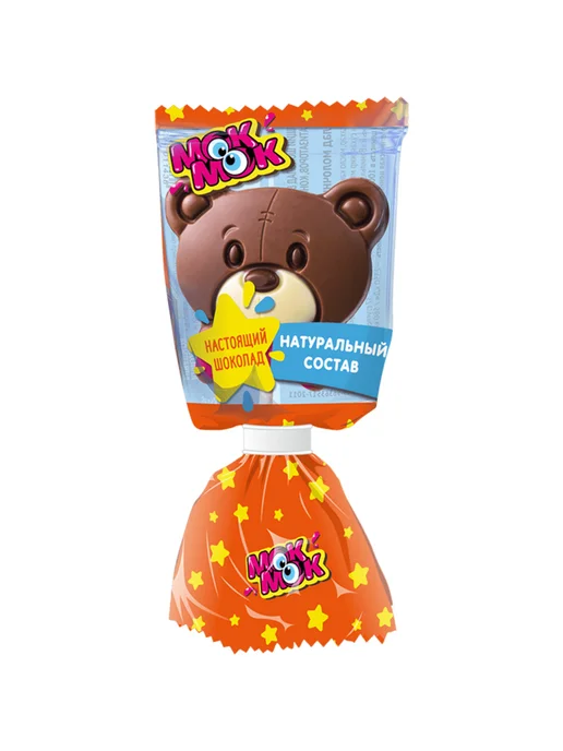 Шоколад Мок-Мок Мишка молочный фигурный на палочке 24 г, 24 г