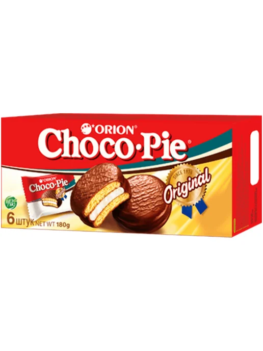 Orion Choco-Pie Мучное кондитерское изделие в глазури 180 г, 180 г