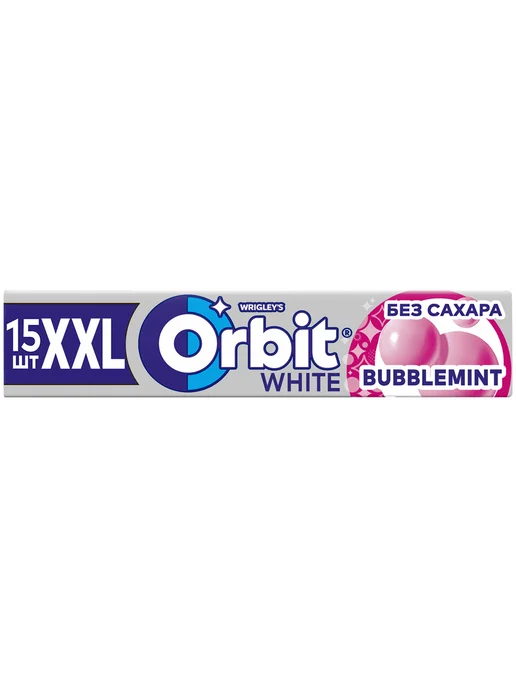 Orbit Жевательная резинка White XXL Bubblemint 20,4 г, 20,4 г