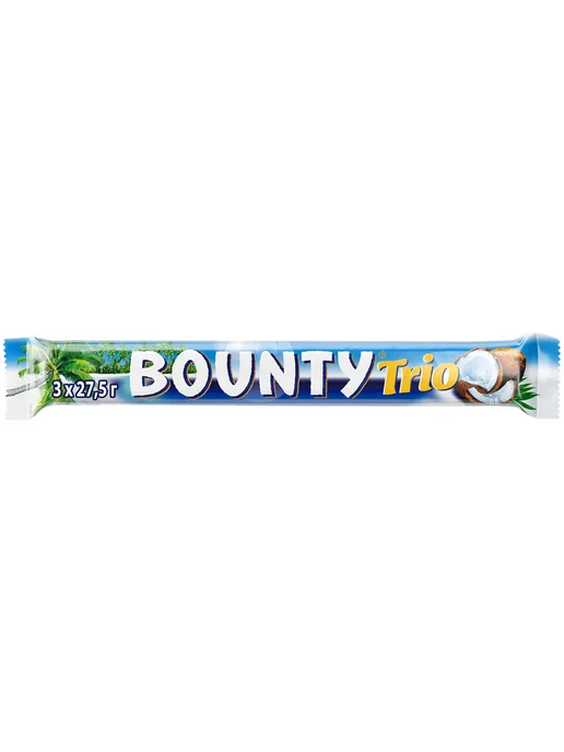 Bounty Батончик Trio 82,5 г, 82,5 г