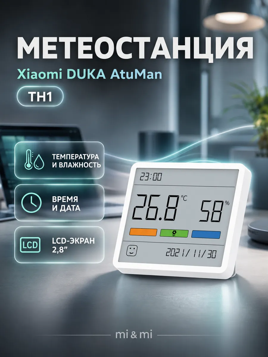 Метеостанция часы Xiaomi DUKA AtuMan TH1