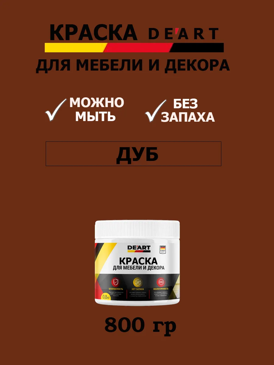 Краска для мебели и дерева меловая матовая без запаха